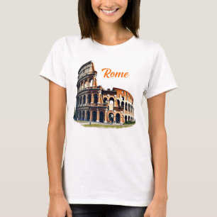 Coliseo Romano Italia camiseta gráfica de viajes
