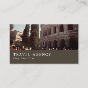 Coliseo Romano, tarjeta de visita de agente de via