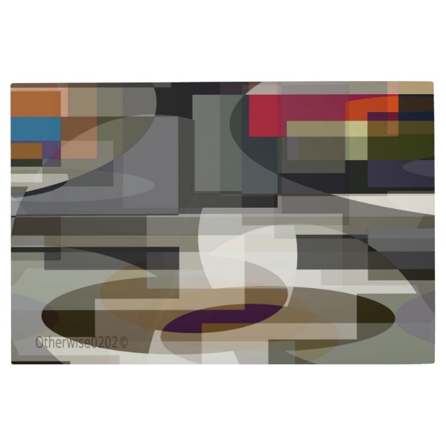 colisionador urbano abstracto arte mural Metalizad (Anverso)