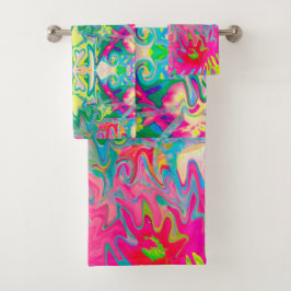 Collage abstracto del jardín de flores colorido