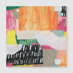 Collage art, colorido abstracto moderno.