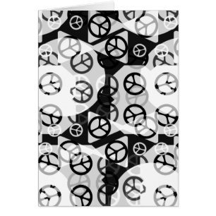 Collage blanco y negro de los signos de la paz