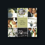 Collage boda Lienzo envuelto - Color Personalizado<br><div class="desc">Personaliza este lienzo con tus fotos bodas para crear una pintura mural para atesorar para siempre.</div>