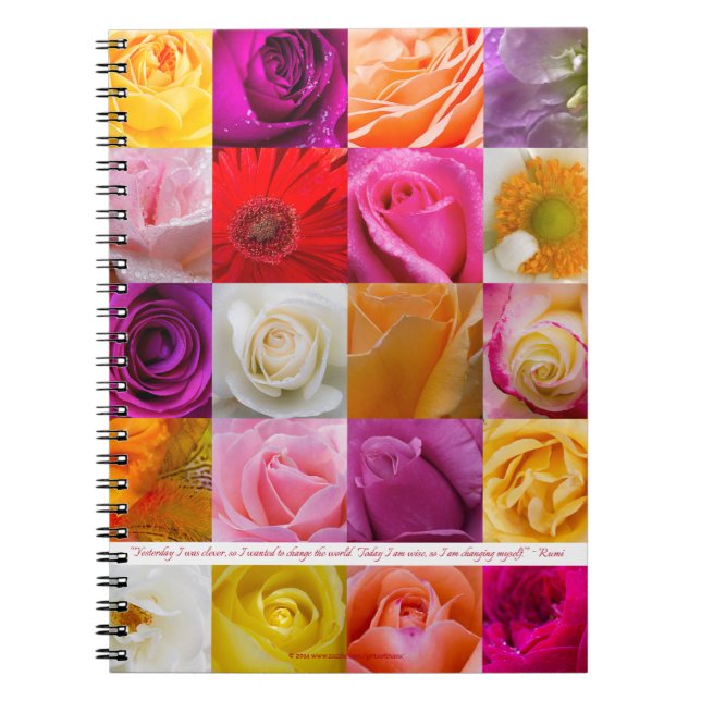Collage con la cita de Rumi - cuaderno espiral de (Frente)