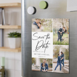 Collage con letras de mano Guardar la fecha