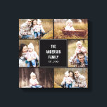 Collage cuadrado Personalizado foto tela envuelta<br><div class="desc">Personaliza este lienzo con tus fotos bodas para crear una pintura mural para atesorar para siempre. El color de fondo se puede personalizar en línea (a cualquier color!</div>