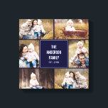 Collage cuadrado Personalizado foto tela envuelta<br><div class="desc">Personaliza este lienzo con tus fotos bodas para crear una pintura mural para atesorar para siempre. El color de fondo se puede personalizar en línea (a cualquier color!</div>