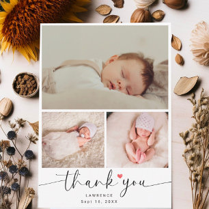 Collage de 3 Fotos de Agradecimiento para Baby Sho