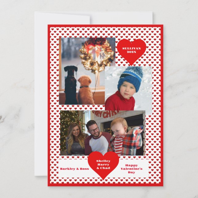 Collage de 3 fotos de la familia Valentine (Anverso)