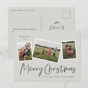 Collage de 3 fotos modernas Feliz Navidad