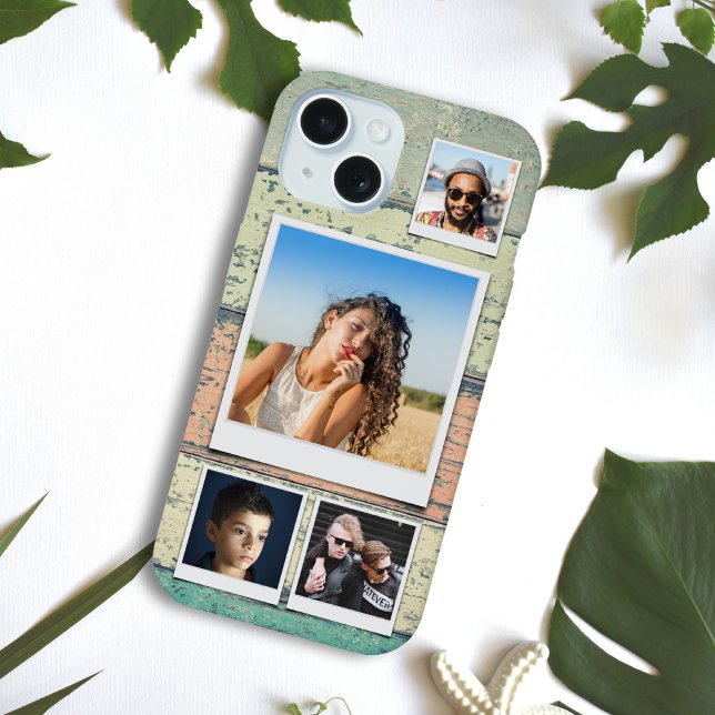 Collage de 4 fotos (iPhone case with personalized phot template.)