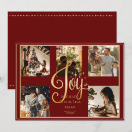 Collage de 5 fotos alegría dorada de Navidad vacac