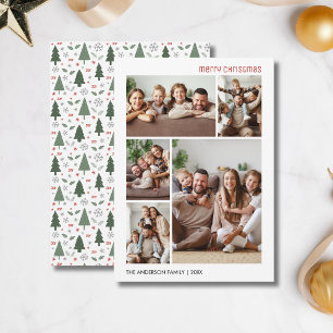 Collage de 5 Fotos Familiares de Navidad