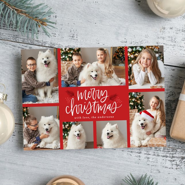 Collage de 7 Fotos Feliz Navidad con Letra a Mano  (Subido por el creador)