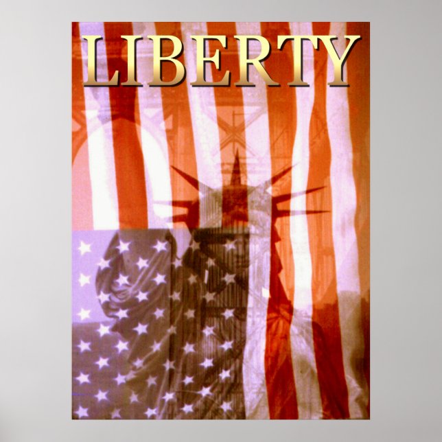 Collage de American Liberty - Poster de arte fotog (Frente)