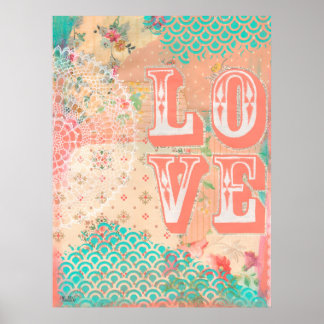 Collage de Amor Arte de Medios Mixtos Impresión de