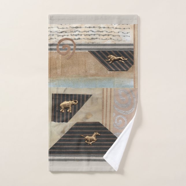 Collage de Animales Africanos (Toalla de mano)