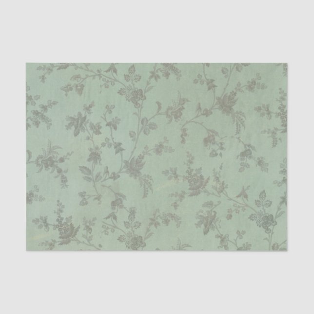 Collage de antigüedades florales Papel del tejido (Anverso)