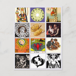 Collage de arte de la tarjeta Tarot de Zodiac Fort