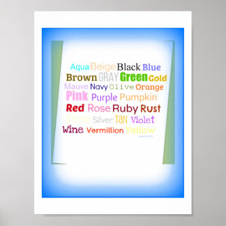 Collage de Arte de Palabras para Colores