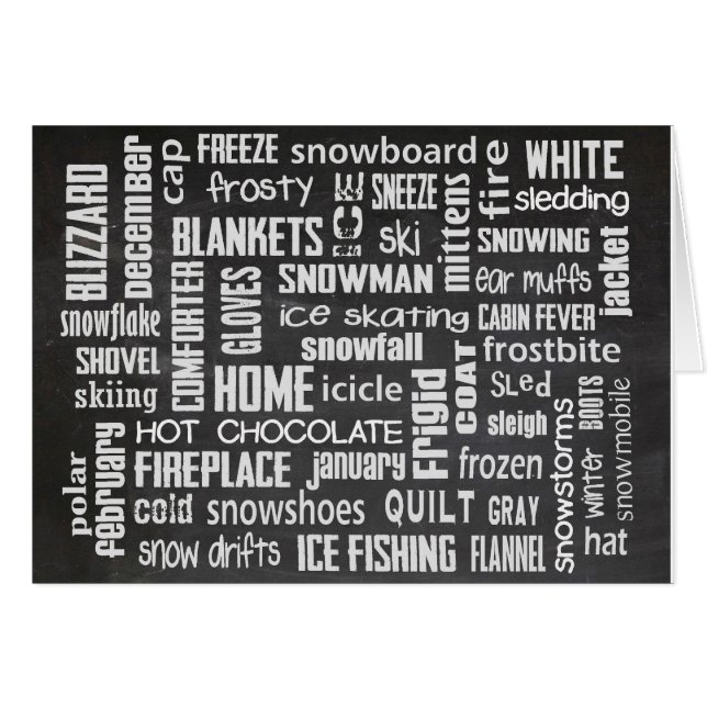 Collage de Arte de Winter Word (Anverso (Horizontal))