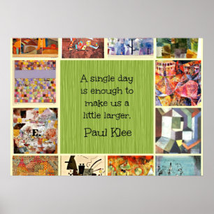 Collage de arte Paul Klee con cita