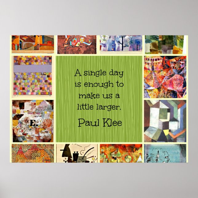 Collage de arte Paul Klee con cita (Frente)