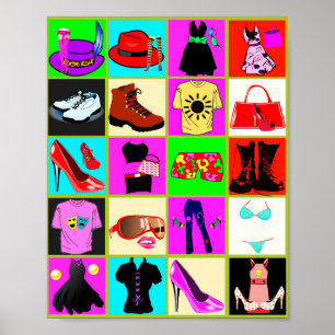 collage de arte pop de moda de ropa