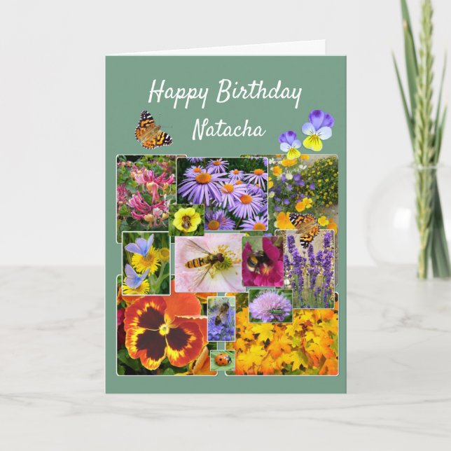 Collage de belleza floral Personalizado Textos Cum (Anverso)