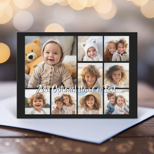 Collage de Black 9 Photo Square - con escritura bl