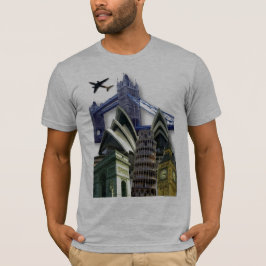Collage de camisetas de Monuments