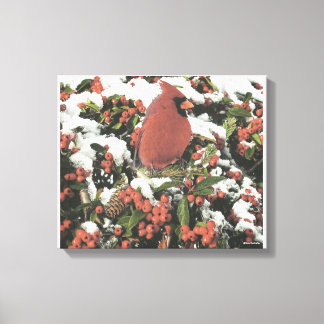 Collage de cardenales de vacaciones Arte de tela e