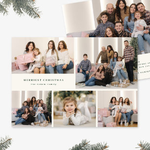 Collage de cinco fotos de Navidad más alegre con g