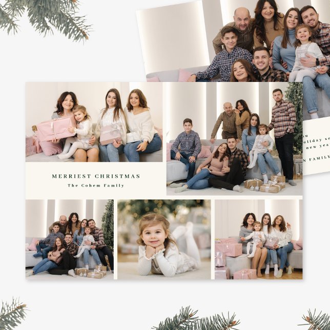 Collage de cinco fotos de Navidad más alegre con g (Subido por el creador)