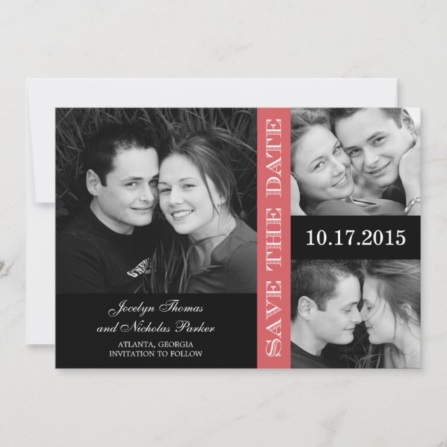 Collage de compromiso Tarjeta de Save The Date - C (Anverso)