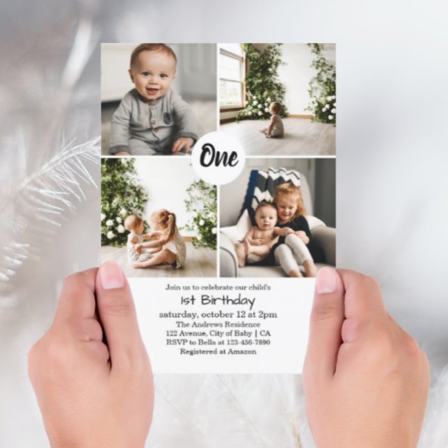 Collage de cuatro fotos cuadradas Invitación al pr (Subido por el creador)