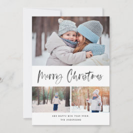 Collage de escritura moderna de pincel de navidad