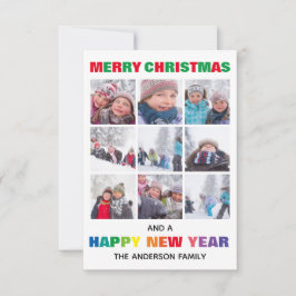 Collage de Feliz Navidad Arcoíris - Tarjeta de Nav