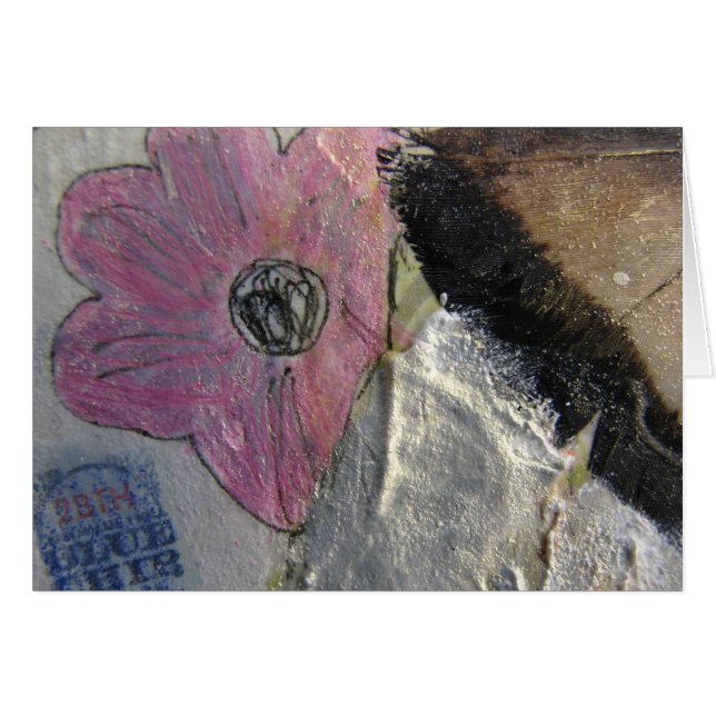 Collage de flor de plumas (Anverso (Horizontal))