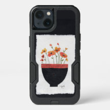 Collage de flores de Naranja de ollas negras