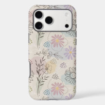 Collage de flores silvestres pastel – Geométrico f