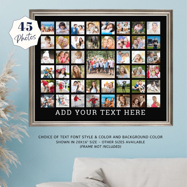 Collage de fotos 45 Fotos Negro personalizado (Subido por el creador)