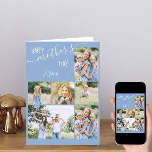 Collage de fotos 6 tarjeta de foto Día de la madre
