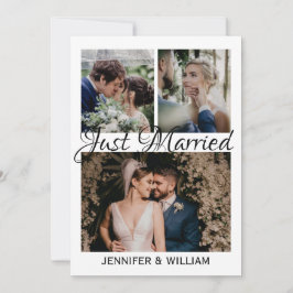 Collage de fotos acaba de casarse con Invitación B