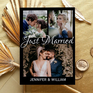 Collage de fotos acaba de casarse con Invitación B