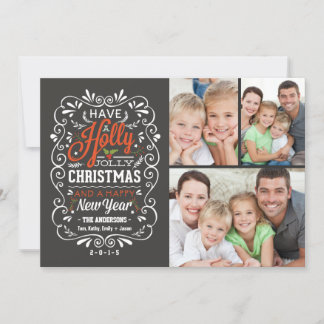 Collage de fotos alegre de la pizarra del navidad
