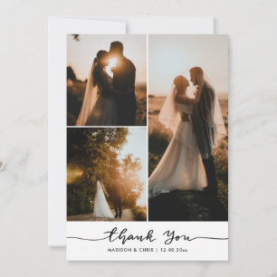 Collage de fotos Boda de guiones de agradecimiento