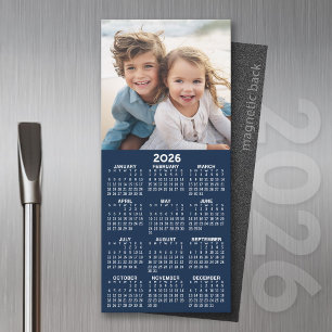 Collage de fotos Calendario 1 - Puede editar azul 