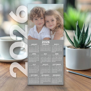 Collage de fotos Calendario 1 - Puede Editar Gris