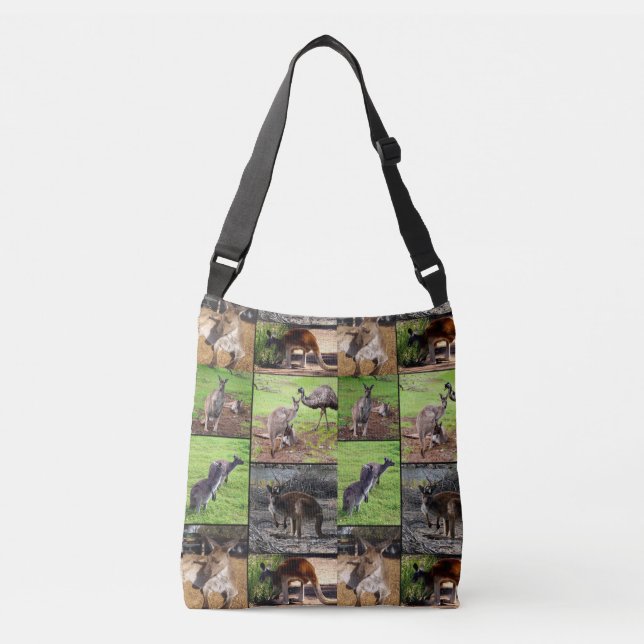 Collage de fotos canguro, Bolsa de Crossbody de im (Anverso)